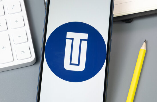 New York, USA - 30 August 2024: xMoney UTK Logo on Phone Screen, Crypto Icon on Display