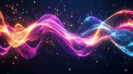 Obraz premium Radiating Neon Light Burst, futuristic flashes, Motion lights, Colorful Streaks on Dark Background