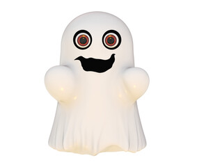 Halloween ghost on png transparent background.