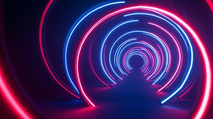 Radiating Neon Light Burst, futuristic flashes, Motion lights,  Colorful Streaks on Dark Background