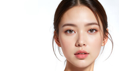 Naklejka premium asian beautiful woman face
