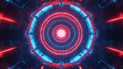 Obraz premium Radiating Neon Light Burst, futuristic flashes, Motion lights, Colorful Streaks on Dark Background