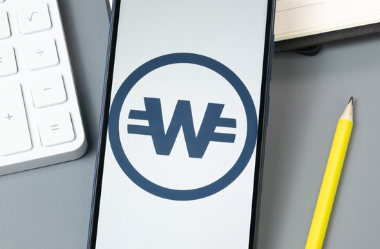 New York, USA - 30 August 2024: WhiteCoin XWC Logo on Phone Screen, Crypto Icon on Display