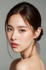 Naklejka premium asian beautiful woman face