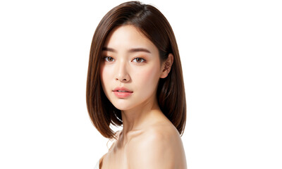 Naklejka premium asian beautiful woman face