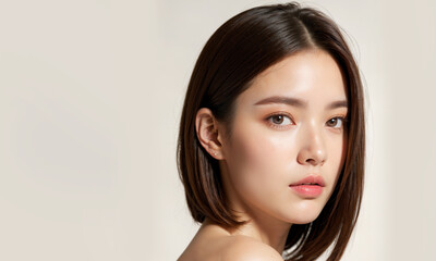 Fototapeta premium asian beautiful woman face