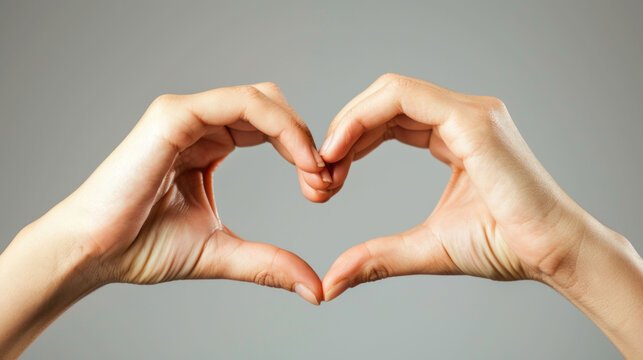 Creating heart shape with hands symbolizes love and connection, conveying warmth and affection. This gesture is universally recognized and evokes positive emotions