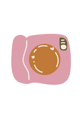 Cute camera film trip illustration painting images pictures icons design art line