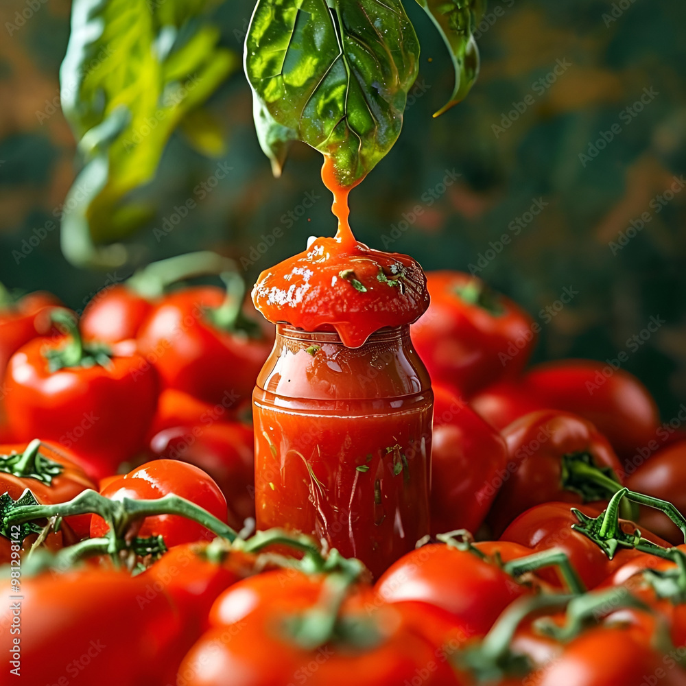 Poster capsicums-vegetable-produce-ketchup