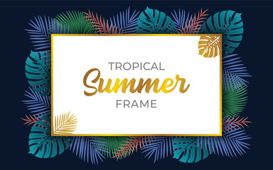 Tropical Palm Leaf Vector Art for Summer Designs and Branding