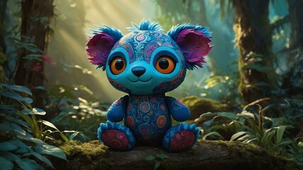 a digitally enhanced plush toy avatar crafted image