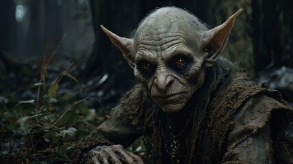 Obraz premium a sinister enchantingly decrepit goblin with image