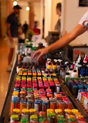 Fototapeta premium tatto ink table