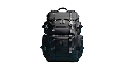 black backpack isolated on white background