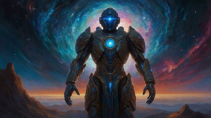 Fototapeta premium in the center of the painting stands a majest image