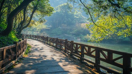 Fototapeta premium The most beautiful scenic photos of the Beitou District in Taiwan
