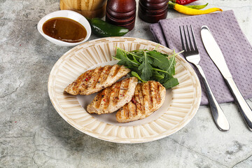 Grilled turkey breast fillet steak