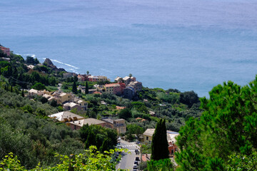 Obraz premium Panorama su Framura in provincia di La Spezia, Liguria, Italia.