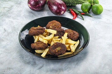 Vegan cuisine - chickpea round falafel
