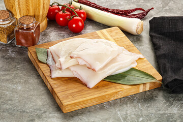 Fresh raw squid for cooking