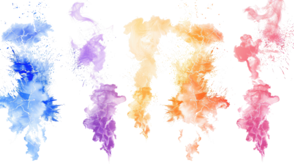 colorful watercolor splashes