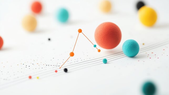 A scatter plot with a hand drawn illustration of a trend line, showcasing a scientific hypothesis.