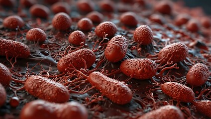 Cross-section view of a blood vessel with flowing red blood cells.