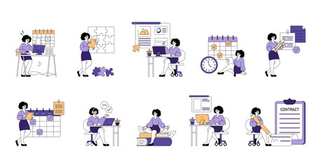 Business People. Flat Vector Illustration