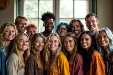 Obraz premium group of diversity people happy and smile, generative AI
