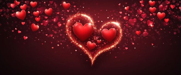 valentines day design concept, valentine day background with heart , AI Generative