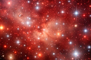 Obraz premium Distant galaxy with glowing nebulae and countless stars