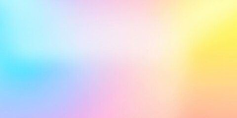 Fototapeta premium Color gradient background, abstract pastel rainbow. Light blue, pink and yellow color banner gradation texture, vector pink noise texture blur abstract background