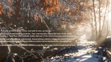 Frosted Red Berries in a Winter Wonderland: A Serene Close-Up Capturing Nature's Icy Beauty winter
