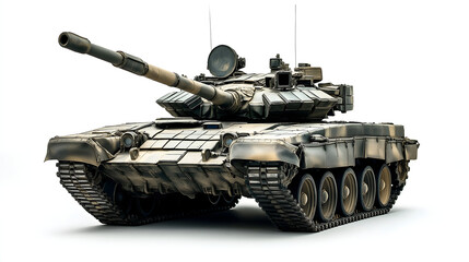 Tank on White Background