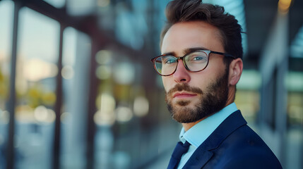 Handsome confident businessman portrait