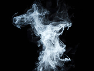 White Fire on Black Background