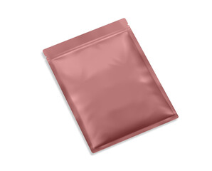 foil package mockup, blank bag template for design uses 3d illustration, 3d rendering