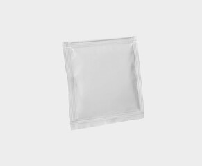 foil package mockup, blank bag template for design uses 3d illustration, 3d rendering
