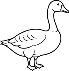 Detailed swan logo icon line art vector illustration for sophisticated visuals