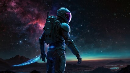 Astronaut Exploring the Galaxy