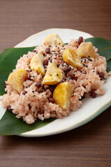 栗と小豆のご飯