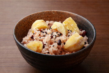 栗と小豆のご飯