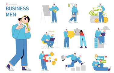 businessman. Flat Vector Illustration