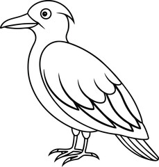 Beautiful bird logo icon line art vector illustration focusing on the elegance of avian flight