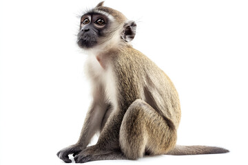 Monkey on White Background