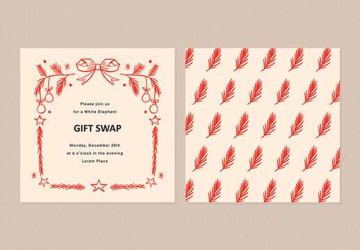 Gift Exchange Party Invitation
