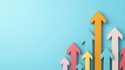Digital arrows merging into a single upward path, symbolizing streamlined business solutions for growth