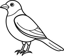 Beautiful bird logo icon line art vector illustration with a sleek and minimalistic graphic approach