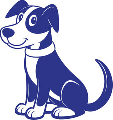 black collar is sitting waiting for its owner