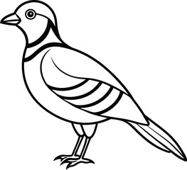 Beautiful bird logo icon line art vector illustration highlighting the elegance of feathers and sky